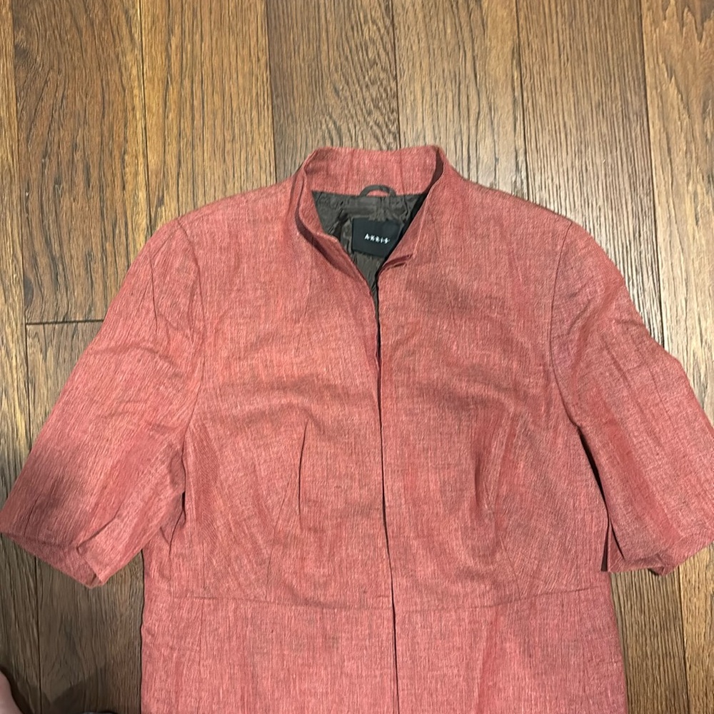 EUC A-K-R-I-S silk / linen blend blazer